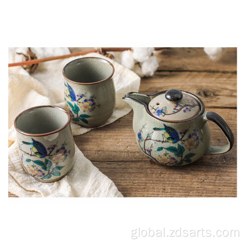 China Teapot Set Flowers and Birds Supplier